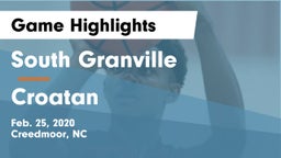 South Granville  vs Croatan  Game Highlights - Feb. 25, 2020