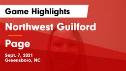 Northwest Guilford  vs Page  Game Highlights - Sept. 7, 2021