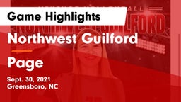 Northwest Guilford  vs Page  Game Highlights - Sept. 30, 2021