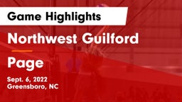 Northwest Guilford  vs Page Game Highlights - Sept. 6, 2022