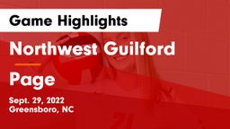 Northwest Guilford  vs Page Game Highlights - Sept. 29, 2022