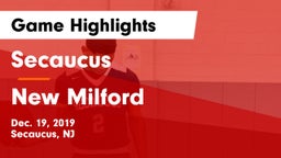 Secaucus  vs New Milford  Game Highlights - Dec. 19, 2019