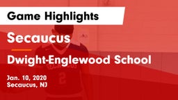Secaucus  vs Dwight-Englewood School Game Highlights - Jan. 10, 2020