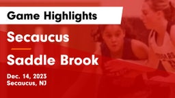 Secaucus  vs Saddle Brook  Game Highlights - Dec. 14, 2023
