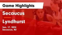 Secaucus  vs Lyndhurst  Game Highlights - Jan. 17, 2024
