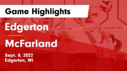 Edgerton  vs McFarland  Game Highlights - Sept. 8, 2022