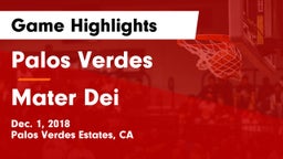 Palos Verdes  vs Mater Dei  Game Highlights - Dec. 1, 2018