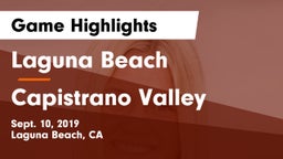 Laguna Beach  vs Capistrano Valley Game Highlights - Sept. 10, 2019