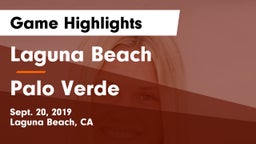 Laguna Beach  vs Palo Verde  Game Highlights - Sept. 20, 2019
