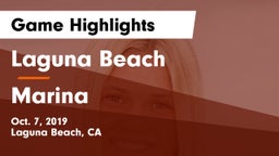 Laguna Beach  vs Marina Game Highlights - Oct. 7, 2019