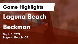 Laguna Beach  vs Beckman  Game Highlights - Sept. 1, 2022