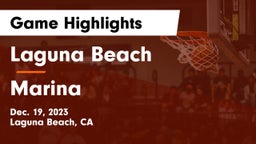 Laguna Beach  vs Marina  Game Highlights - Dec. 19, 2023
