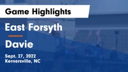 East Forsyth  vs Davie  Game Highlights - Sept. 27, 2022