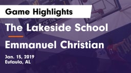 The Lakeside School vs Emmanuel Christian Game Highlights - Jan. 15, 2019