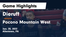 Dieruff  vs Pocono Mountain West  Game Highlights - Jan. 20, 2022