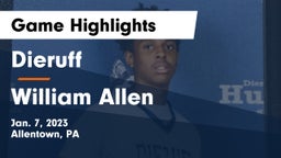Dieruff  vs William Allen  Game Highlights - Jan. 7, 2023