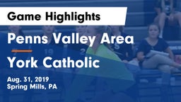 Penns Valley Area  vs York Catholic  Game Highlights - Aug. 31, 2019