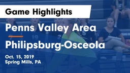 Penns Valley Area  vs Philipsburg-Osceola  Game Highlights - Oct. 15, 2019