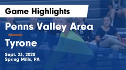 Penns Valley Area  vs Tyrone  Game Highlights - Sept. 23, 2020