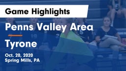Penns Valley Area  vs Tyrone  Game Highlights - Oct. 20, 2020
