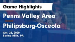 Penns Valley Area  vs Philipsburg-Osceola  Game Highlights - Oct. 22, 2020