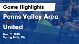 Penns Valley Area  vs United  Game Highlights - Nov. 2, 2020