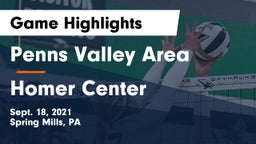 Penns Valley Area  vs Homer Center Game Highlights - Sept. 18, 2021