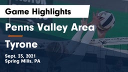 Penns Valley Area  vs Tyrone  Game Highlights - Sept. 23, 2021