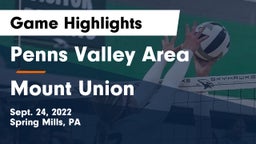 Penns Valley Area  vs Mount Union Game Highlights - Sept. 24, 2022