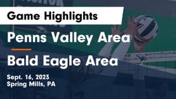 Penns Valley Area  vs Bald Eagle Area Game Highlights - Sept. 16, 2023