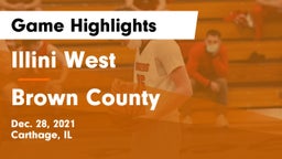 Illini West  vs Brown County  Game Highlights - Dec. 28, 2021