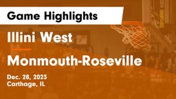 Illini West  vs Monmouth-Roseville  Game Highlights - Dec. 28, 2023