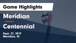Meridian  vs Centennial  Game Highlights - Sept. 27, 2019