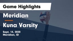 Meridian  vs Kuna  Varsity Game Highlights - Sept. 14, 2020