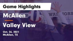 McAllen  vs Valley View  Game Highlights - Oct. 26, 2021