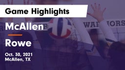 McAllen  vs Rowe  Game Highlights - Oct. 30, 2021