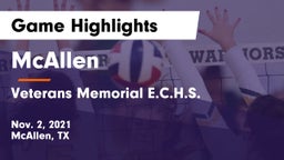 McAllen  vs Veterans Memorial E.C.H.S. Game Highlights - Nov. 2, 2021