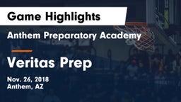 Anthem Preparatory Academy vs Veritas Prep Game Highlights - Nov. 26, 2018