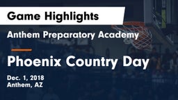 Anthem Preparatory Academy vs Phoenix Country Day Game Highlights - Dec. 1, 2018