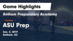 Anthem Preparatory Academy vs ASU Prep Game Highlights - Jan. 4, 2019