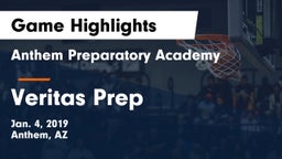 Anthem Preparatory Academy vs Veritas Prep Game Highlights - Jan. 4, 2019