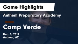 Anthem Preparatory Academy vs Camp Verde  Game Highlights - Dec. 5, 2019