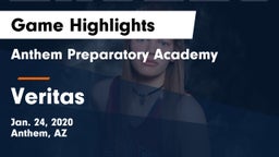 Anthem Preparatory Academy vs Veritas Game Highlights - Jan. 24, 2020
