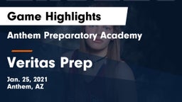 Anthem Preparatory Academy vs Veritas Prep  Game Highlights - Jan. 25, 2021