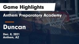 Anthem Preparatory Academy vs Duncan Game Highlights - Dec. 8, 2021