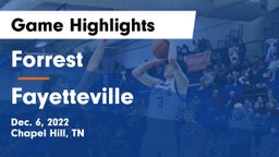 Forrest  vs Fayetteville  Game Highlights - Dec. 6, 2022