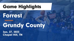 Forrest  vs Grundy County  Game Highlights - Jan. 27, 2023