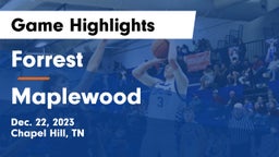 Forrest  vs Maplewood  Game Highlights - Dec. 22, 2023