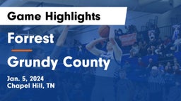 Forrest  vs Grundy County  Game Highlights - Jan. 5, 2024