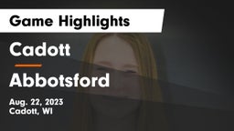 Cadott  vs Abbotsford  Game Highlights - Aug. 22, 2023
